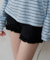 【GIUNON】hem frill short pants / ヘムフリルショートパンツ