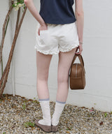 【GIUNON】hem frill short pants / ヘムフリルショートパンツ