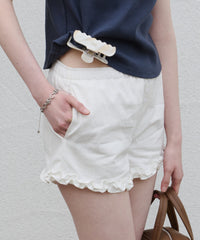 【GIUNON】hem frill short pants / ヘムフリルショートパンツ
