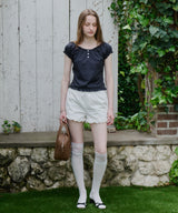 【GIUNON】hem frill short pants / ヘムフリルショートパンツ