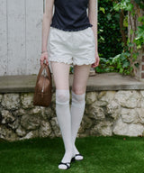 【GIUNON】hem frill short pants / ヘムフリルショートパンツ