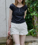 【GIUNON】hem frill short pants / ヘムフリルショートパンツ