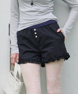 【GIUNON】hem frill short pants / ヘムフリルショートパンツ