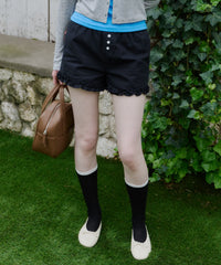【GIUNON】hem frill short pants / ヘムフリルショートパンツ