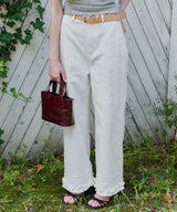 【GIUNON】hem frill wide pants / ヘムフリルワイドパンツ