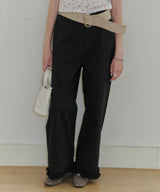 【GIUNON】hem frill wide pants / ヘムフリルワイドパンツ