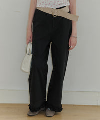 【GIUNON】hem frill wide pants / ヘムフリルワイドパンツ