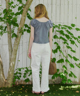 【GIUNON】hem frill wide pants / ヘムフリルワイドパンツ