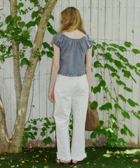 【GIUNON】hem frill wide pants / ヘムフリルワイドパンツ