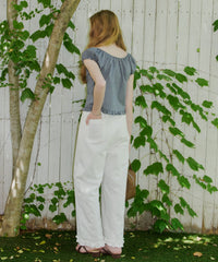 【GIUNON】hem frill wide pants / ヘムフリルワイドパンツ