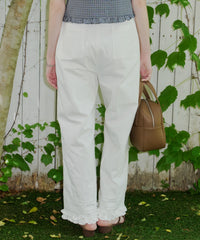 【GIUNON】hem frill wide pants / ヘムフリルワイドパンツ