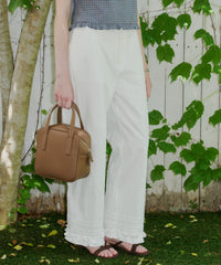 【GIUNON】hem frill wide pants / ヘムフリルワイドパンツ