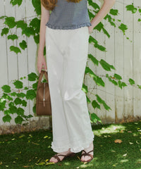 【GIUNON】hem frill wide pants / ヘムフリルワイドパンツ