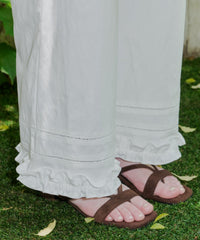 【GIUNON】hem frill wide pants / ヘムフリルワイドパンツ