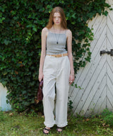 【GIUNON】hem frill wide pants / ヘムフリルワイドパンツ