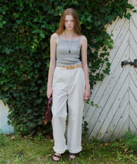 【GIUNON】hem frill wide pants / ヘムフリルワイドパンツ