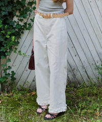 【GIUNON】hem frill wide pants / ヘムフリルワイドパンツ