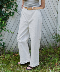 【GIUNON】hem frill wide pants / ヘムフリルワイドパンツ