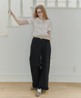 【GIUNON】hem frill wide pants / ヘムフリルワイドパンツ