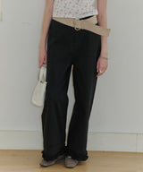 【GIUNON】hem frill wide pants / ヘムフリルワイドパンツ