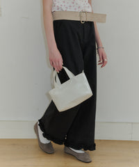 【GIUNON】hem frill wide pants / ヘムフリルワイドパンツ