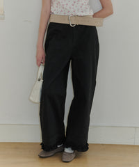 【GIUNON】hem frill wide pants / ヘムフリルワイドパンツ