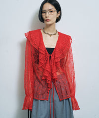 【yae】Lace frills blouse / レースフリルブラウス