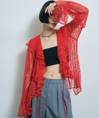 【yae】Lace frills blouse / レースフリルブラウス