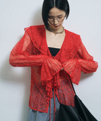 【yae】Lace frills blouse / レースフリルブラウス