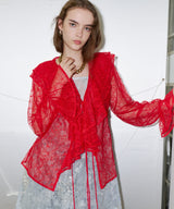 【yae】Lace frills blouse / レースフリルブラウス