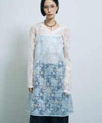 【yae】Flower spangle layered dress / フラワースパンコールレイヤードドレス