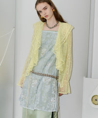 【yae】Flower spangle layered dress / フラワースパンコールレイヤードドレス