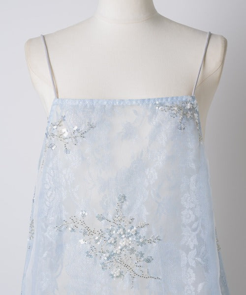yae】Flower spangle layered dress / フラワースパンコールレイヤード
