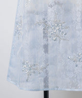 【yae】Flower spangle layered dress / フラワースパンコールレイヤードドレス