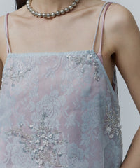 【yae】Flower spangle layered dress / フラワースパンコールレイヤードドレス