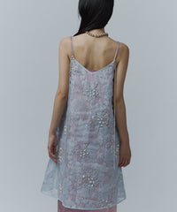 【yae】Flower spangle layered dress / フラワースパンコールレイヤードドレス