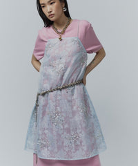 【yae】Flower spangle layered dress / フラワースパンコールレイヤードドレス