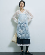 【yae】Flower spangle layered dress / フラワースパンコールレイヤードドレス