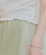 【GIUNON】satin lace long skirt / サテンレースロングスカート
