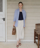 【GIUNON】satin lace long skirt / サテンレースロングスカート