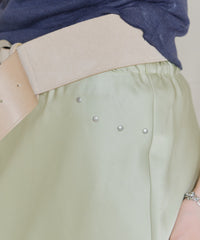 【GIUNON】satin lace long skirt / サテンレースロングスカート