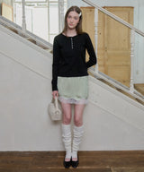 【GIUNON】satin lace mini skirt /  サテンレースミニスカート