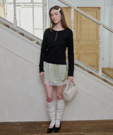 【GIUNON】satin lace mini skirt /  サテンレースミニスカート