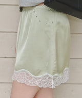 【GIUNON】satin lace mini skirt /  サテンレースミニスカート