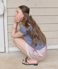 【GIUNON】satin lace mini skirt /  サテンレースミニスカート