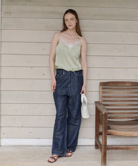 【GIUNON】satin lace frill camisole / サテンレースフリルキャミソール