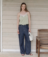 【GIUNON】satin lace frill camisole / サテンレースフリルキャミソール