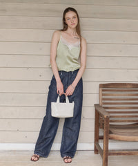 【GIUNON】satin lace frill camisole / サテンレースフリルキャミソール