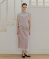 【GIUNON】satin lace frill camisole / サテンレースフリルキャミソール