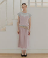 【GIUNON】satin lace frill camisole / サテンレースフリルキャミソール